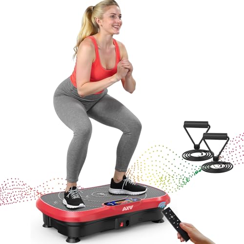 Image of AXV Vibration Plate Fitness Platform Exercise Machine Vibrating Shaking Full Body Shaker Workout Vibrate Stand Shake Board Sport for Weight Loss Fat Burner for Gym Home Office