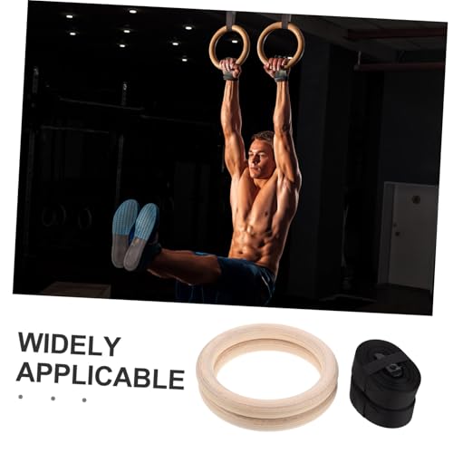 Anillas de gimnasia de madera con correas ajustables GALPADA miniatura 7