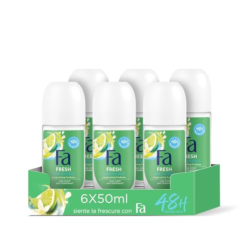 Fa - Desodorante Roll-On Limones del Caribe - 50ml (pack de 6)...