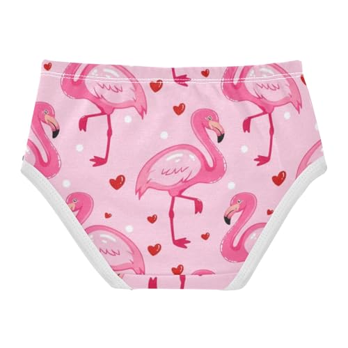Cotton Girls Underwear Toddler Cute Flamingos Pink Cute Panties Girl Flower Briefs Kids Undies 2t2