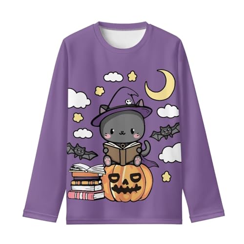 Image of Long Sleeve Shirts for Girls Casual Crewneck Tops Fall Winter Outfits for 3-16 Years Old