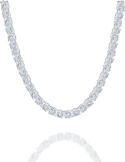 Waitsoul925 Sterling Silver Lobster Clasp 2mm Necklace for Women Mens Box Chain 18K Silver/ Gold Plated Necklace Chain Diamond Cut 16-30 Inches