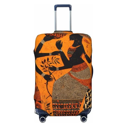 Indian Women Elastic Travel Luggage Cover, Washable Spandex Suitcase Protector, Anti-Scratch Fits 18-32 Inch