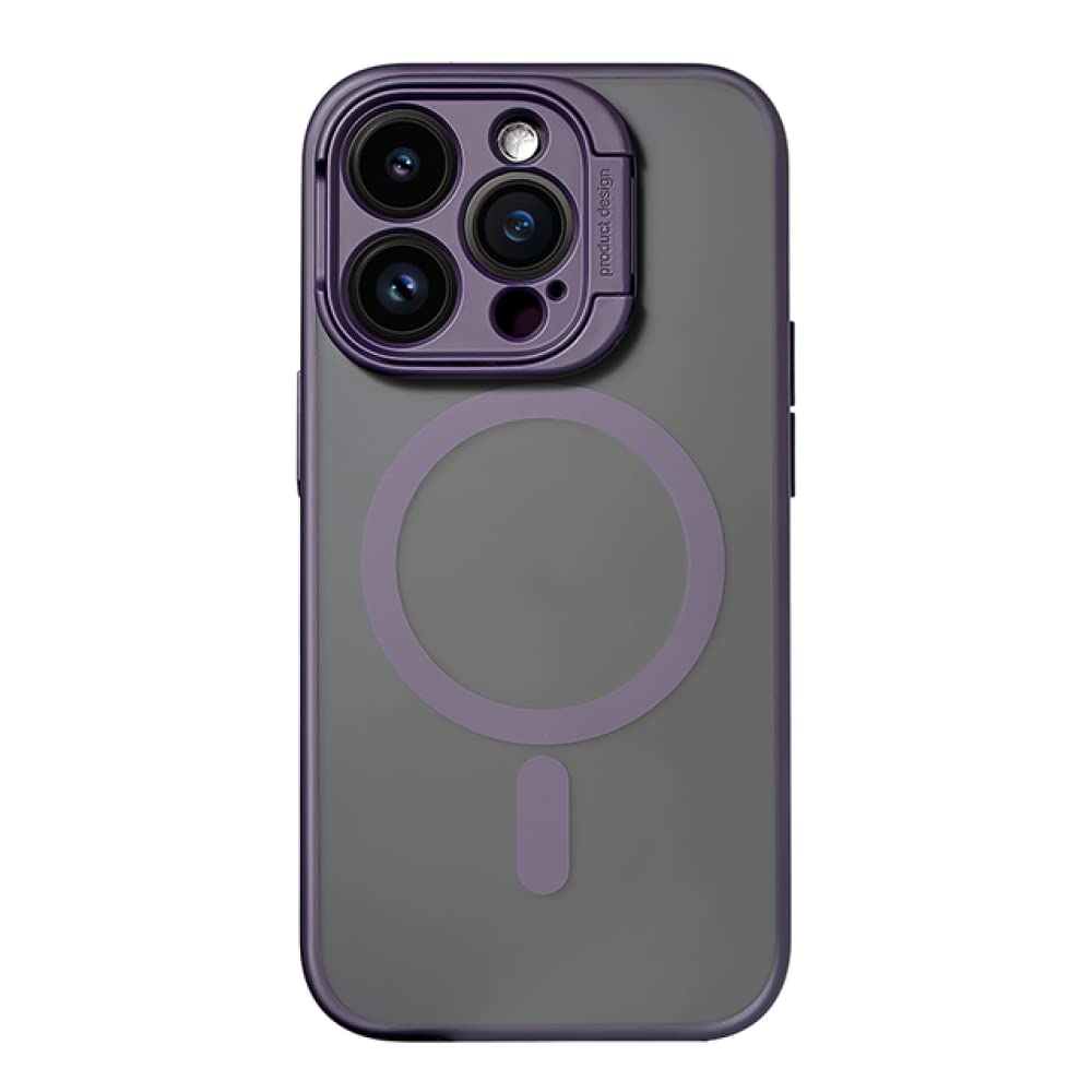 Coque iPhone 14 Pro Max violette rigide antichoc avec protection objectif