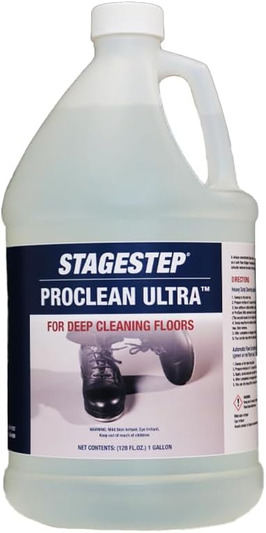 Stagestep™️ ProClean Ultra 1 Gallon, Industrial-Strength Heavy Duty Floor Cleaner And Wax Remover, For All Non-Porous Floors, Hardwood and Marley Floor Detergent