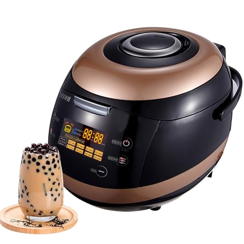 Olla automática de perlas de tapioca de 5 litros, olla comercial de perlas de tapioca, operación multifuncional con pantalla táctil, para té de burbujas, té con leche y sagú
