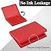 Red Stamp Pad, 4 x 2.5 Inch Premium Quality Ink Pad for Stamps, All-Purpose Felt Pad for Office and Crafting, Works with Rubber and Clear Stamps