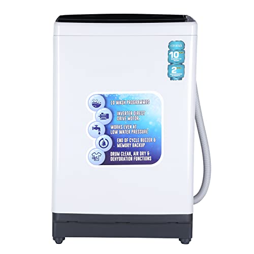 Image of Croma 8 kg Fully Automatic Top Load Washing Machine with 2 Years Warranty on Product and 10 Years on Motor (CRAW1502, Grey)