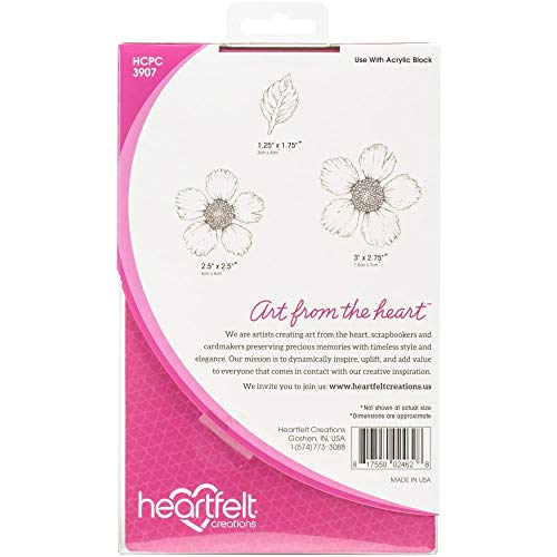 Heartfelt Creations Cling Rubbr Stmp Set, Wild Rose -Large Rose #TOP1