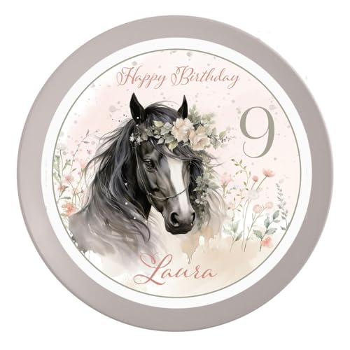 Tortenaufleger Geburtstag Pferd #3 Name & Zahl...