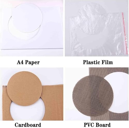 Circle Cutter Sample Machine, Handheld Pressure Sampling Knife for Fabric, Carpet, Foam, Leather & Paper - 100cm² Round Cutter with 3 Fiberglass Boards (Blue)