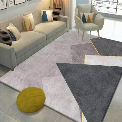 Tapis terrasse design géométrique gris 140x200cm aux finitions soignées