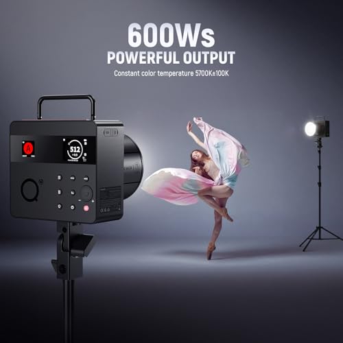 image for NEEWER Q6 600Ws 2.4G TTL Outdoor Studio Flash with App Control, 1/1 to