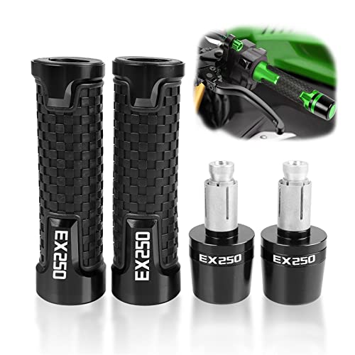 Poignées guidon 22mm CNC pour Kawasaki EX250 de 2008 à 2012 en noir