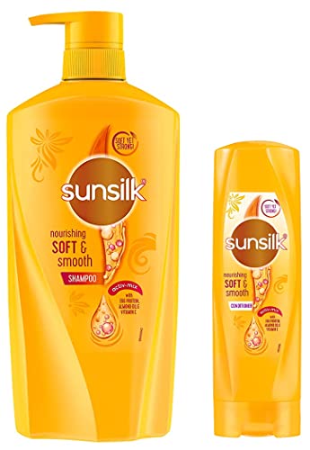 Sunsilk Nourishing Soft & Smooth Shampoo, 650 ml & Sunsilk Nourishing Soft & Smooth Conditioner 180 ml