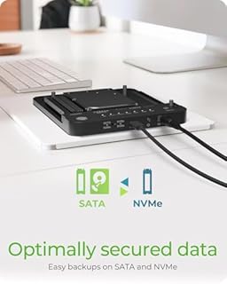 Icy Box IB-2924MSCL-C31 Clone and DockingStation for 1x 2.5"/3.5" to 1x M.2 NVMe or M.2 to M.2, access 3 drives as Docking, Host USB 3.2 (IB-2924MSCL-C31)