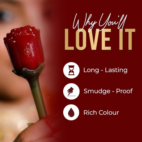 Shryoan Rose Full Coverage Natural Liquid Smudgeproof & Waterproof Maroon Sindoor for Dry Skin, 1 Count - Image 4