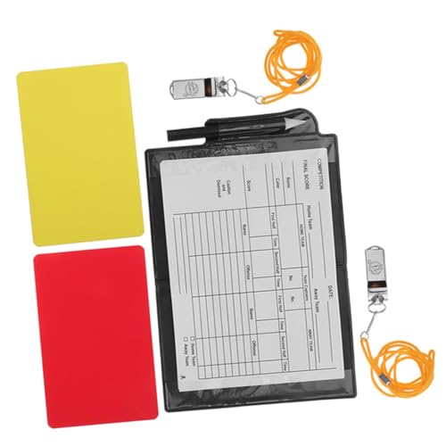 Kit profesional de árbitro de fútbol con silbato rojo