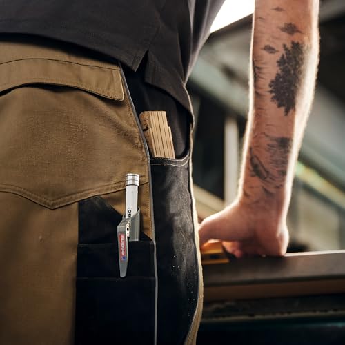 edding 8880 Tieflochmarker – Set mit Nachfüllminen – graphit – 42 mm extra lange Spitze– für präzise Markierungen auf Holz, Kunststoff, Pappe, Metall und Fliesen