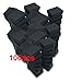 TheDisplayGuys - 100-Pack #10 Cotton Filled Cardboard Paper Jewelry Boxes Gift Case - Matte Black (1.9