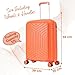 DK Luggage 20” Cabin Ryanair, EasyJet, BA, Jet 2 Hard Shell Approved Hand Luggage Polypropylene Suitcase 4 Wheel Spinner Luggage PP20 Orange