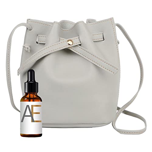 Rianpesn Bolso Piel Suave - Bolso Piel sintética Color sólido a la Moda para Mujer - Sling Leather Soft 2 Way Bucket Bag para Hermanas Mujeres Madre Niñas Rianpesn Bolso Piel Suave - Bolso Piel sintética Color sólido a la Moda para Mujer - Sling Leather Soft 2 Way Bucket Bag para Hermanas Mujeres Madre Niñas