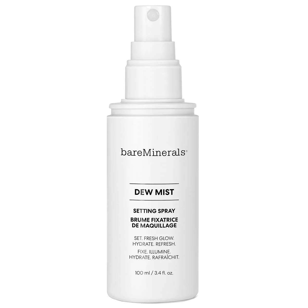bareMinerals Dew Mist Shimmering Setting Spray, 3.4 Ounce, Multi