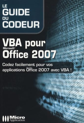 VBA POUR OFFICE 2007 VBA OFFICE 2007