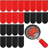 Suitable Quantity and Size: you will get 24 pieces of pan handle covers, which sizes are about 5.98 x 2.99 inches/ 15.2 x 7.6 cm, providing ample supply for both personal and home uses or replacements Reliable Material: the cast iron handle cover is ...