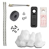 Universal Lighter Replacement Repair Kit Pack for Petrol Gas Fluid Lighter (Spring Screw, Flint Stone, Cotton, Wick, Cotton Felt Pad & Rubber Felt Pad ，Flint Wheel)