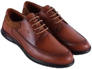 حذاء من الجلد الطبيعي للرجال من مورشيدي، مقاس 43، لون هافان، m.s651