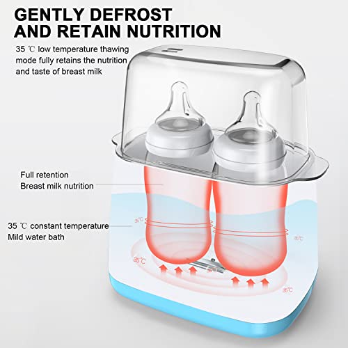 image for MECOS 4 in 1Bottle Warmer for Baby, Double Bottle Warmer, Breastmilk, 