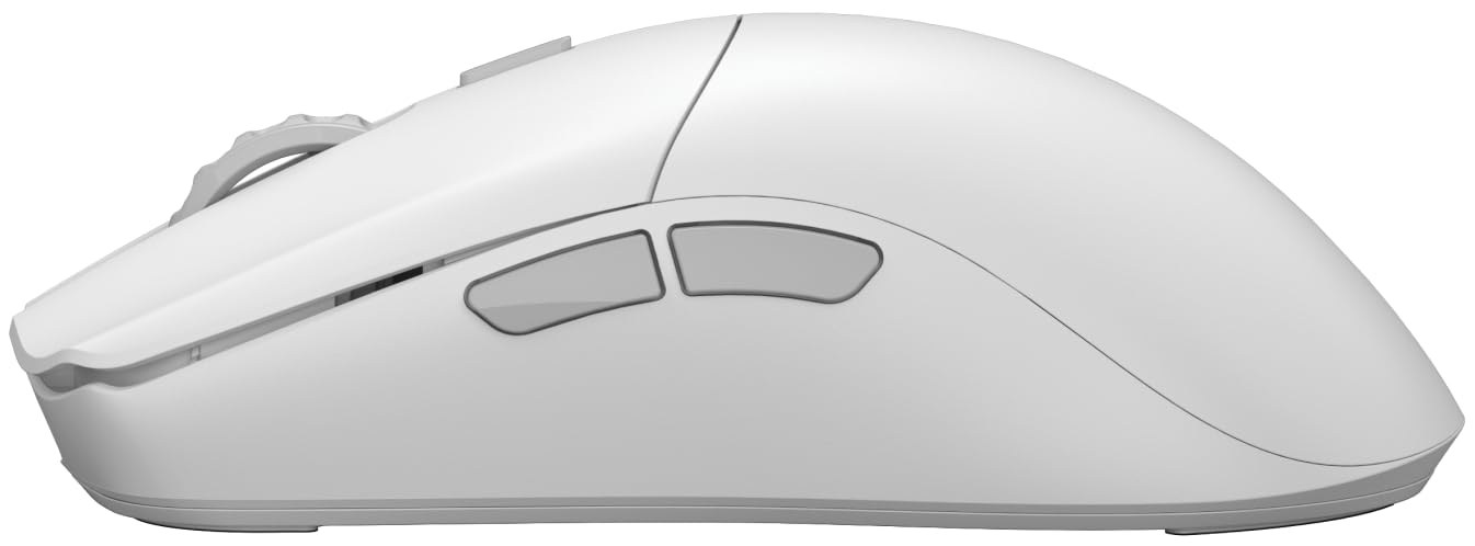 GLORIOUS Series 2 Pro Ratón Gaming Inalámbrico 8K Ergonómico (Blanco) | Switches ópticos 100M, sensor BAMF 2.0 26K, peso superligero 55g, forma simétrica compacta, precisión excepcional de juego