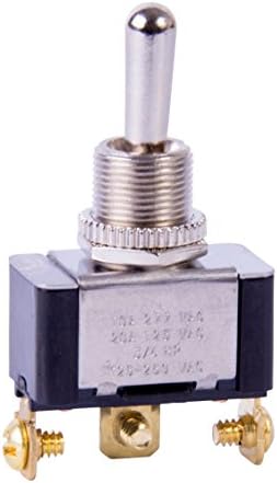 Gardner Bender GSW-13 Heavy Duty Electrical Toggle Switch, SPDT, ON-OFF-ON, 20 A/125V AC, Screw Terminal