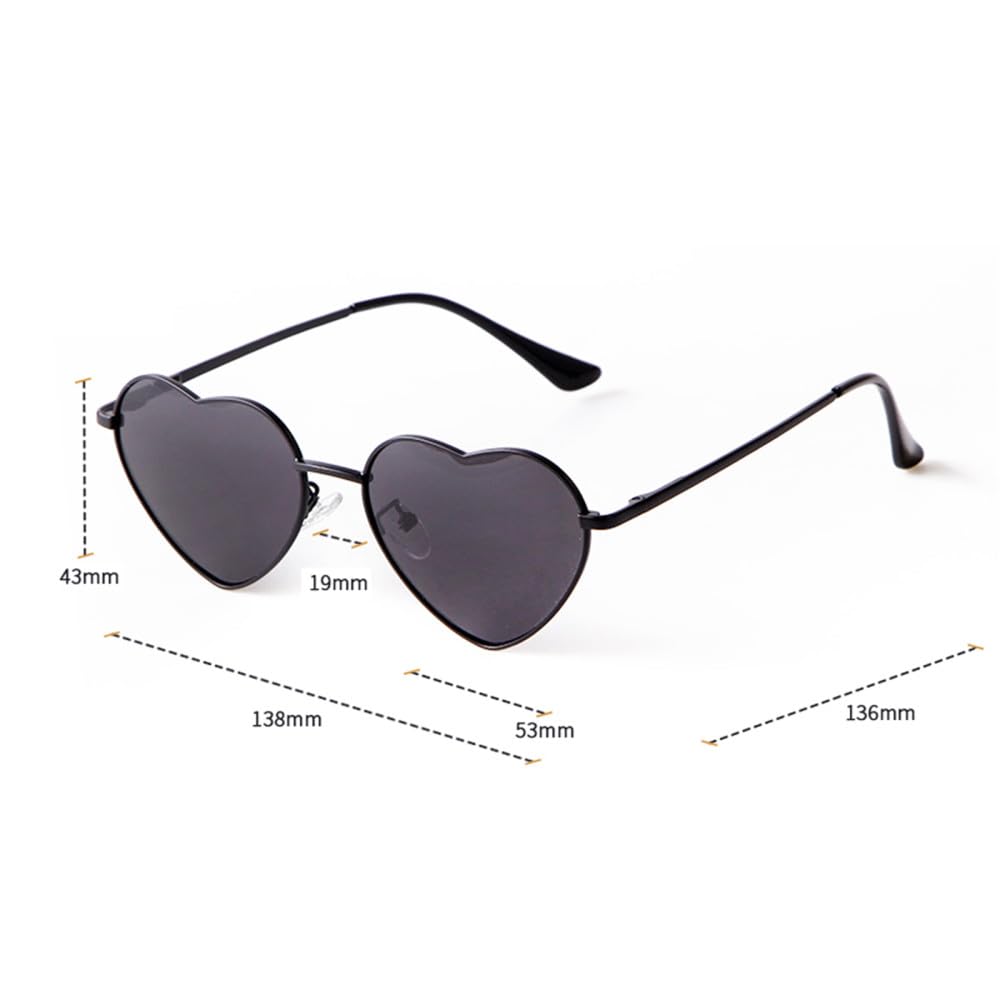 Occhiali da sole vintage polarizzati rossi da donna con montatura a forma di cuore, occhiali da sole, occhiali da sole, regalo per San Valentino
