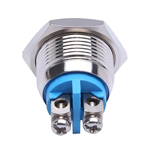 Werfamily 16Mm Waterproof Momentary Type Stainless Steel Metal Push Button Switch High Flush 250V 3A 1No Spst #TOP2