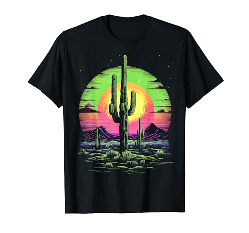 Cactus Suculenta Planta Retro Vintage Cactus Botánica Botánica Camiseta