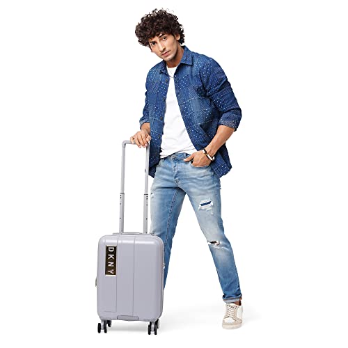 Image of DKNY City Block Range Silver Color 20 inch Hard Cabin Size Trolley