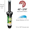 Rain Bird 8SARVAPRO High-Efficiency Pro Rotary Sprinkler, Hand Adjustable 45 - 270 Pattern, 8' - 14' Spray Distance, 4 Pop-up Height