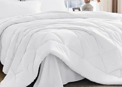 Utopia Ropa de cama Queen Juego de edredón blanco – Cama en una bolsa tamaño Queen 7 piezas, juego de cama suave de lujo para todas las estaciones, juego de cama con edredón, sábanas, fundas de almohada y fundas de almohada, color blanco