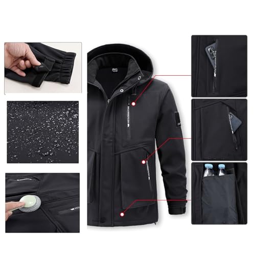 Conjunto De Fato De Esqui De Duas Peças Para Homem, Conjunto De 2 Peças De Fato De Esqui Com Capuz Q