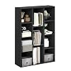 Furinno LUDER Book Shelf, 11-Cube Bookshelf, Reversible Bookcase, 9.4 x 29.1 x 41.7, Easy Assembly, for Living Room, Bedroom, Home Office, Blackwood