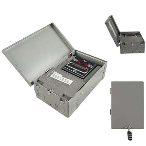 HIITIO 240V 60A Fused AC Disconnect Box 1 PHASE 3 WIRE Outdoor Waterproof Metal Enclosure with Pull-Out Switch for Home & Light Commercial HVAC Condensing Units & Air Conditioning Systems-UL Listed