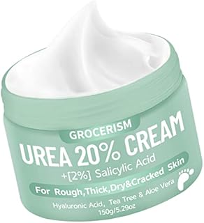 Urea Cream 20 Percent For Feet Plus 2% Salicylic Acid 150g || Foot Cream and Hand Cream Maximum Strength with Hyaluronic Acid, Tea Tree, and Aloe Vera for Deep Moisturizes, Callus Remover and Soften