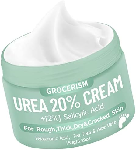 Urea Cream 20 Percent For Feet Plus 2% Salicylic Acid 5.29 oz || Foot Cream and Hand Cream Maximum Strength with Hyaluronic Acid, Tea Tree, and Aloe Vera for Deep Moisturizes, Callus Remover and Soften