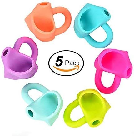 2018 Best Selling Pencil Grips for Preschoolers, Children, Adults with Special Needs. Helps Correct Posture. Facilities Writing Providing Maximum Support. Fits Lefties and Righties. 5 pcs/Set