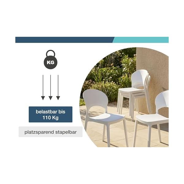 LC Garden Vini Stapelstuhl Weiß (2er-Set)