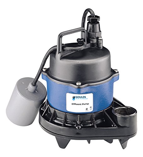 Goulds Ep0411A Submersible Effluent Pump, 1/2.5 Hp, 115 V, 12 Amps, Single Phase, Piggyback/Wide-Angle Floatswitch #TOP27