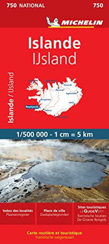 Carte Nationale Islande / Ijsland: Wegenkaart Schaal 1 : 500.000
