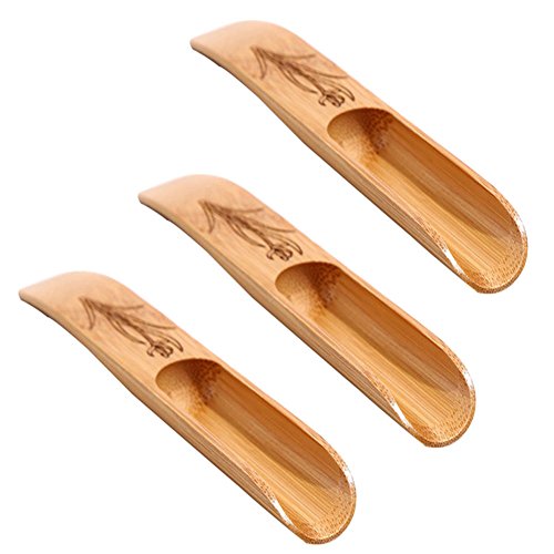 Haidong 3Pcs Bamboo Tea Spoon Scoop Shovel Chinese Kung Fu Tea Fittings